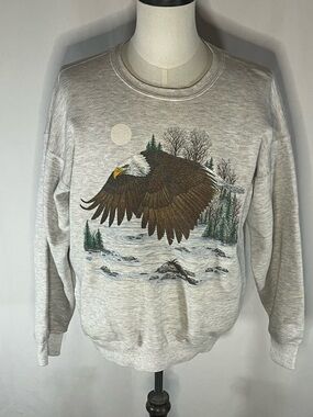 Lee Sturdy Sweats Vintage Eagle Graphic Crewneck Heavyweight Sweatshirt XL
